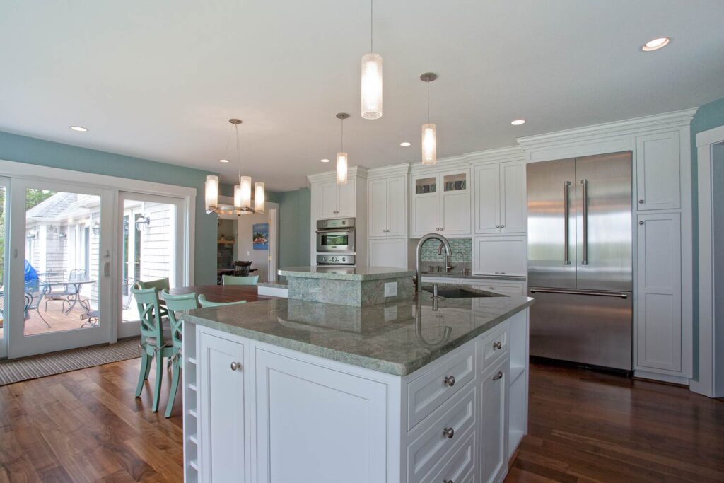 Kitchen with multilevel island