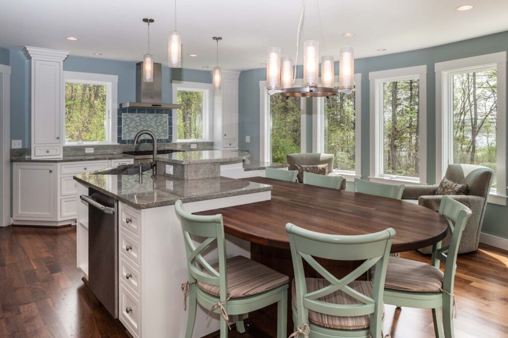 Multilevel Island with butchers block